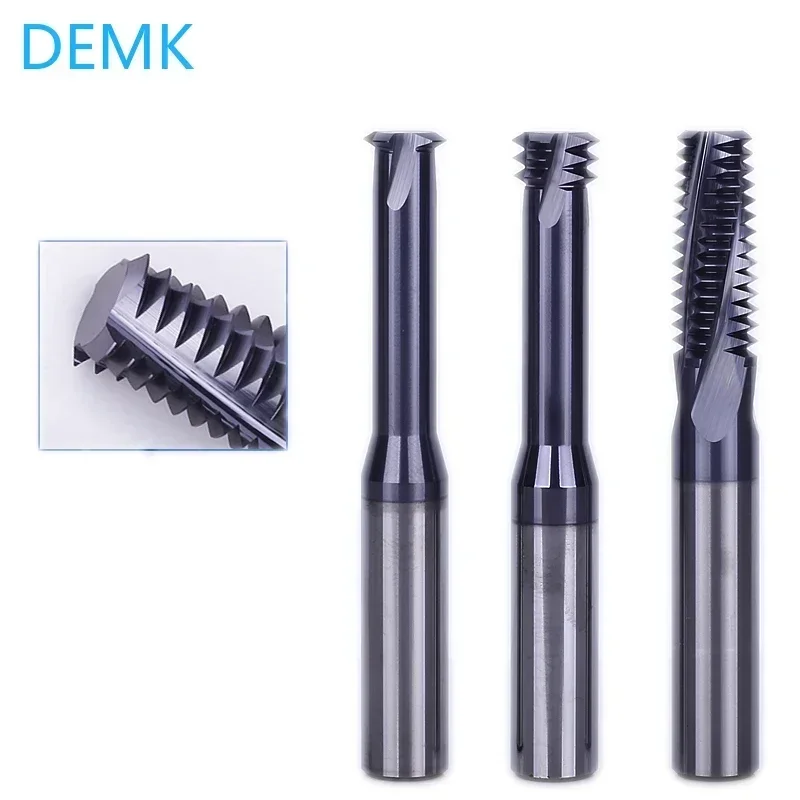 Imagem -02 - Cnc Hrc 60 Graus de Carboneto Único Dente Rosca m1 M1.2 M1.4 M1.6 m2 M2.5 M3-m24 Sólido Carboneto Fresa Peças