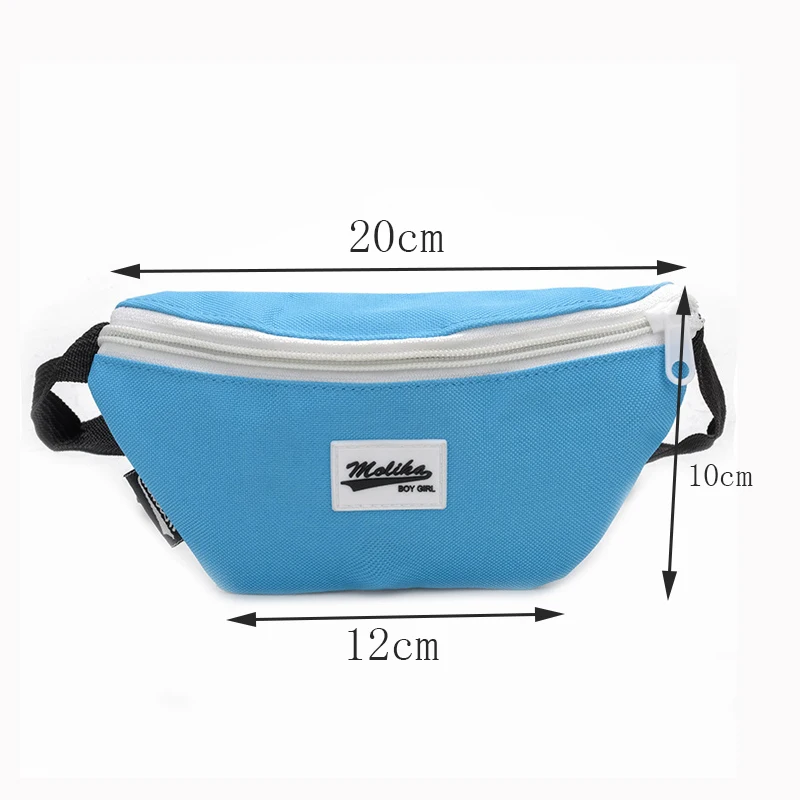 Sac banane en toile pour enfants, sacs de poitrine pour filles, sacs de ceinture, fermeture éclair, pack de lettres, haute capacité, sacs de gels