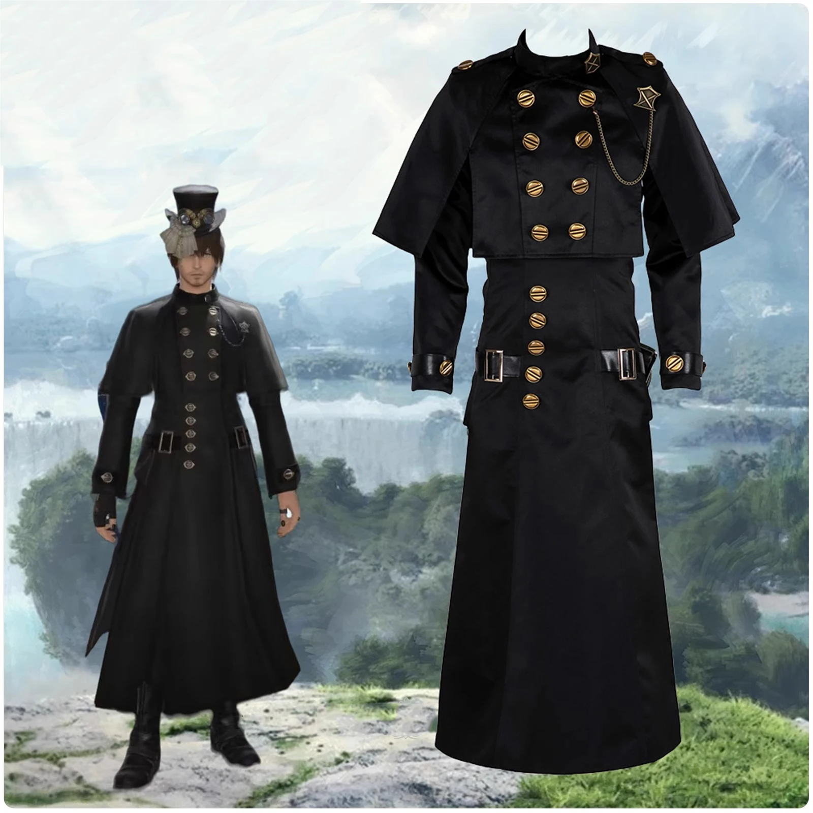 Final Fantasy YoRHa Type 51 Cosplay Costume Game FF14 Jacket of Fending for Halloween Carnival Military Uniforms