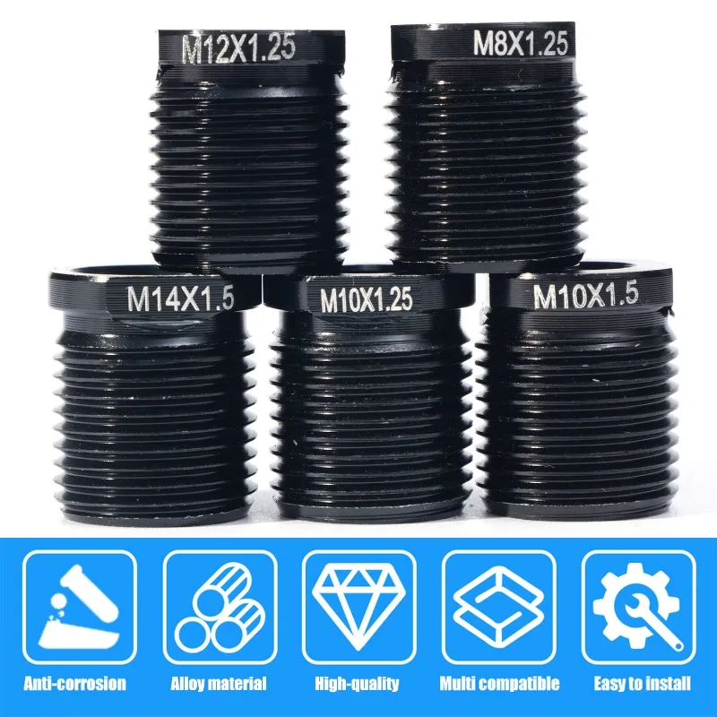 1/5PCS Adapter gałki zmiany biegów Konwerter żeński gwintowany aluminiowy adapter gałki zmiany biegów Części do tuningu samochodów Adapter uchwytu dla m8 m10 — zdjęcie 6