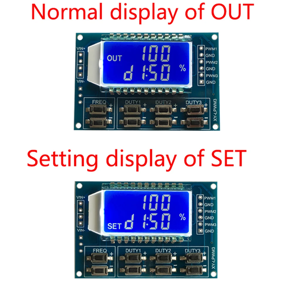 

1Hz-150Khz Signal Generator Module Square Wave PWM Pulse Frequency Duty Ratio Adjustable Module with LCD Display DC 3.3-30V