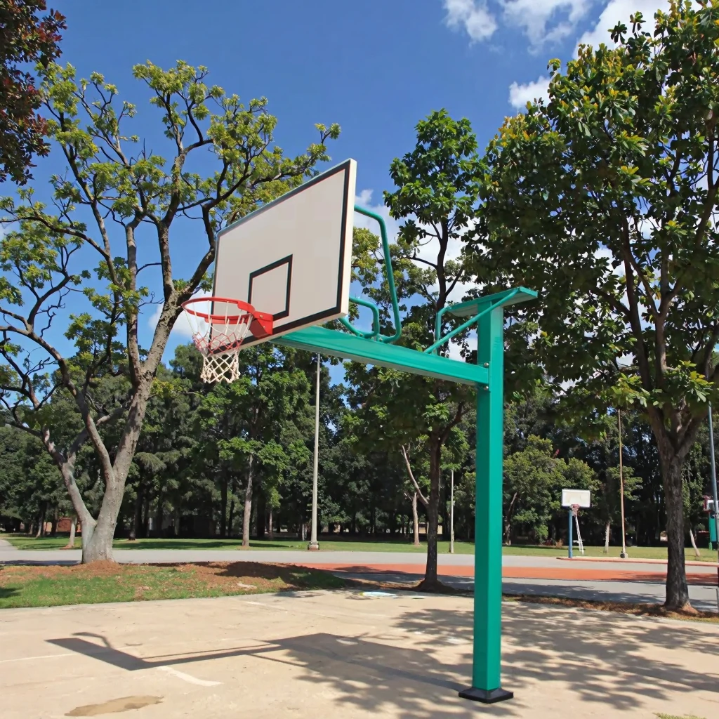 ขาตั้งบาสเก็ตบอลในร่ม/กลางแจ้งชั้นดีพร้อมอุปกรณ์สนามห่วงกระดานด้านหลังแบบเคลื่อนย้ายได้