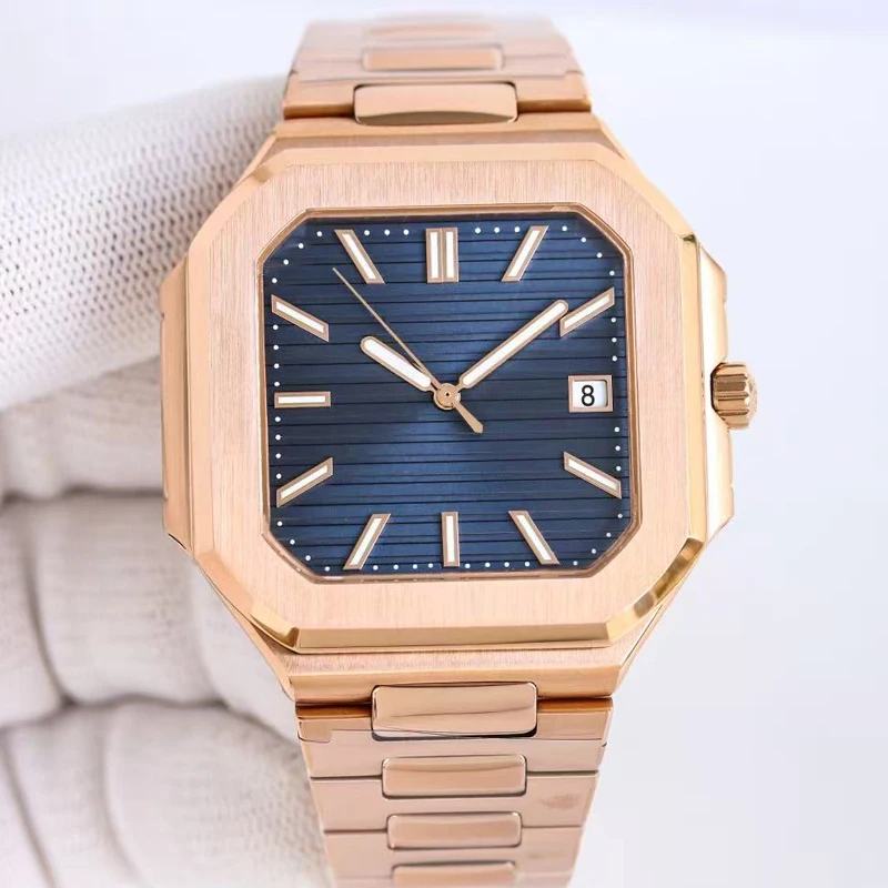 ساعة ميكانيكية ذات علامة تجارية فاخرة لعام 2025 للرجال 904L حركة أوتوماتيكية من الفولاذ المقاوم للصدأ مصنوعة من ملهمة باتيك #2