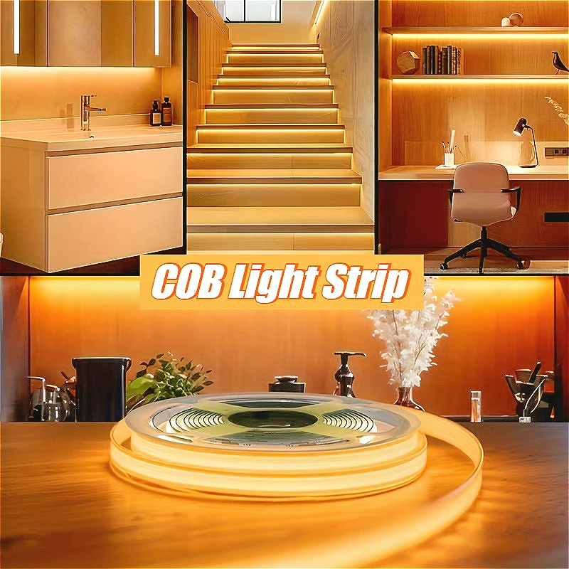 COB light strip push button switch 5V USB self-adhesive soft light strip flexible LED light strip atmosphere background image 3