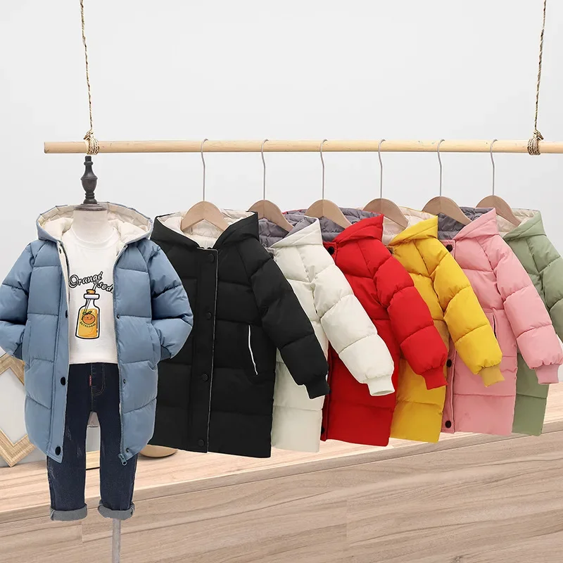 

down 2025 Children's winter boys and girls baby big thick coat children's padded jacket