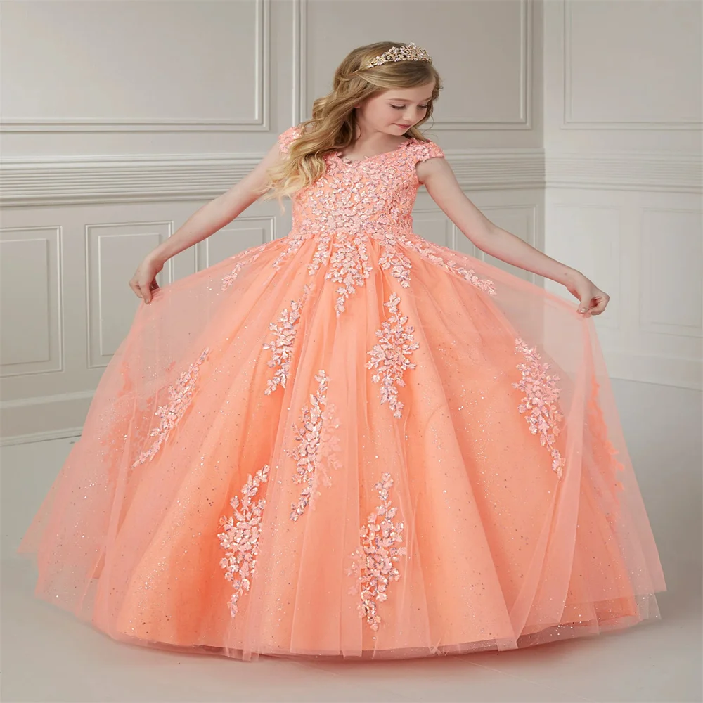 New lilla Flower Girl Dress Appliqué regalo di compleanno battesimo santis Custom Graduation Celebration Evening Dress santis