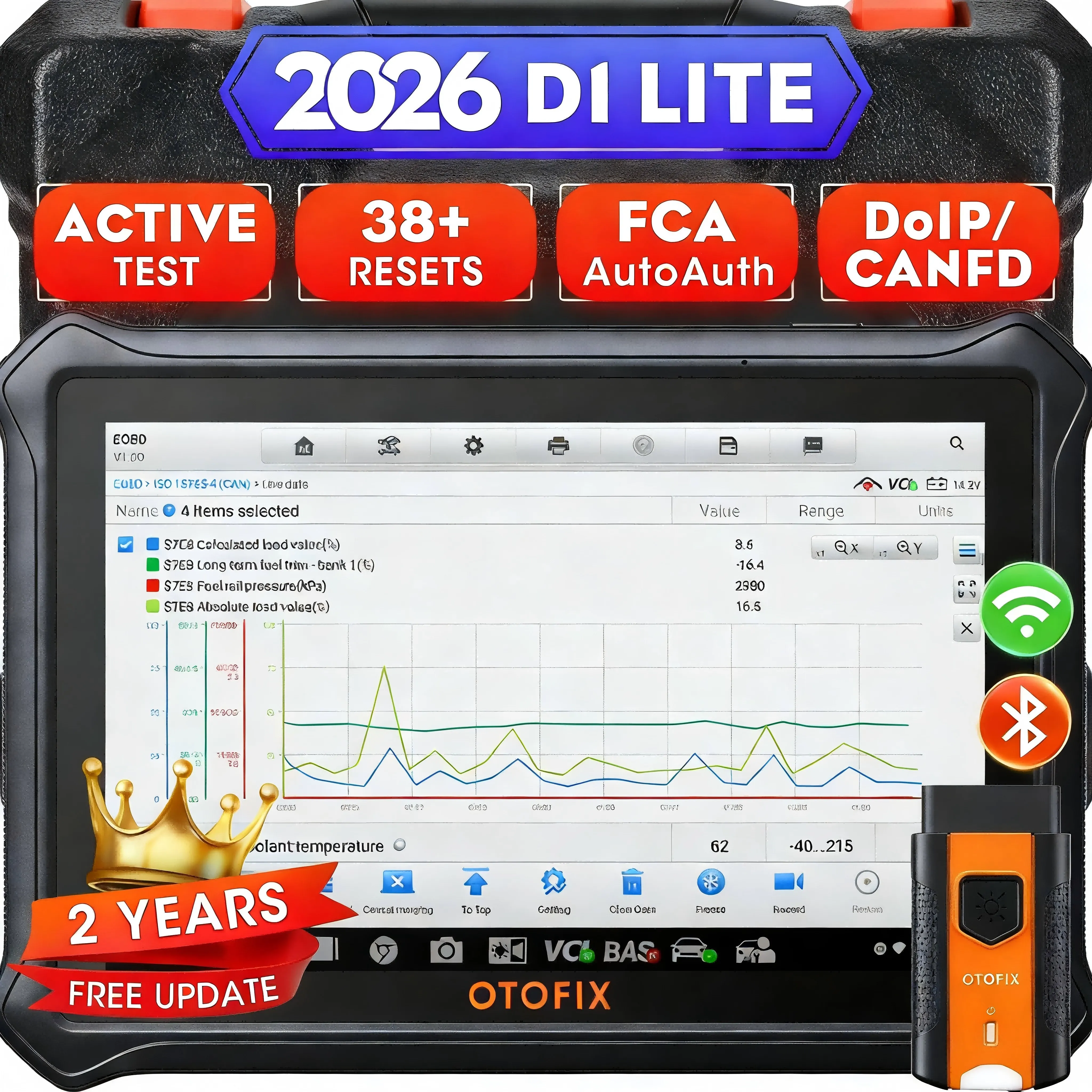 OTOFIX D1 Lite OBD2 Scanner All System Car Diagnostic Tool Automotive Scan Tool Bluetooth Diagnosis for All Cars