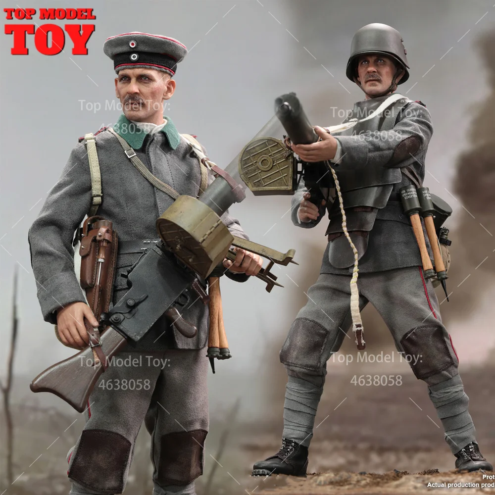 

2026 Q1 DID D11015 Масштаб 1/6 WWI Немецкий набор машинного пистолета MG08 12 дюймов Мужской солдат Фигурка тела Куклы Модель для коллекции