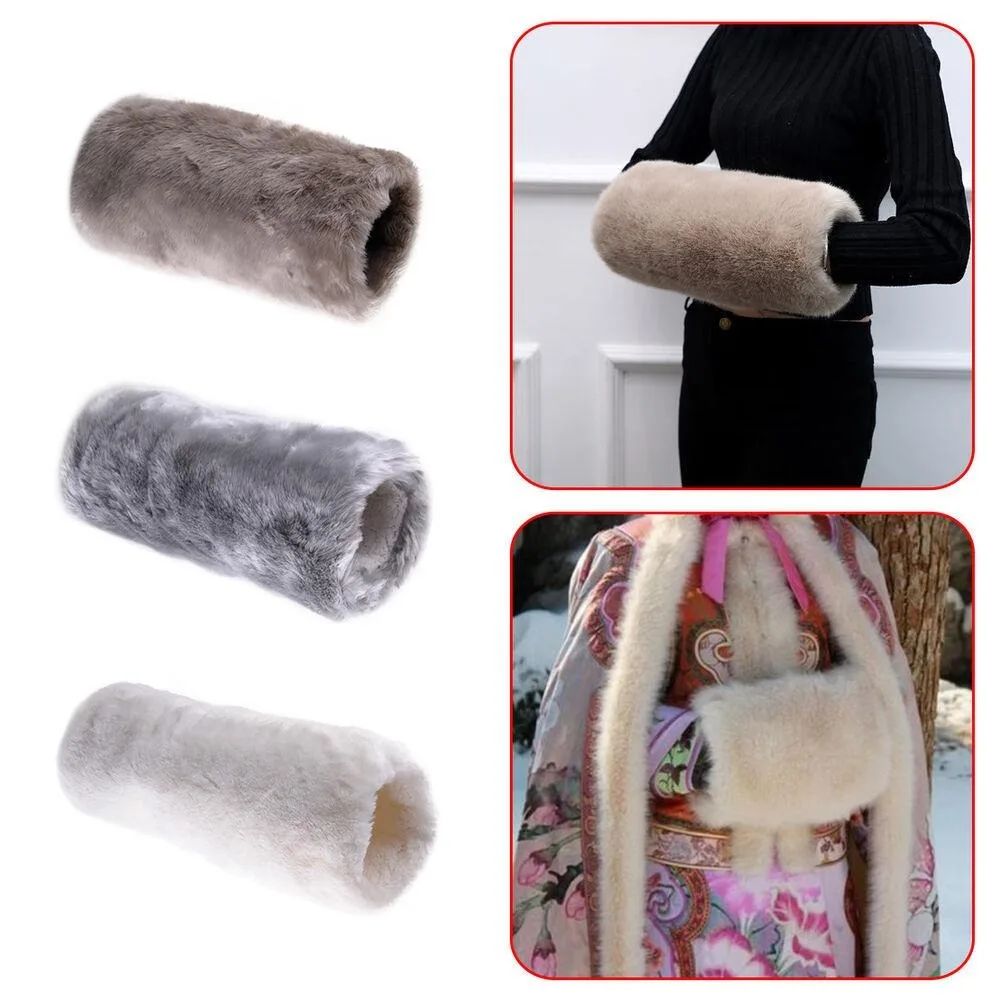 

Super Soft Faux Arm Sleeve Luxurious Hand Warmer Warm Fleece Sleeve Women Men Gloves Fur Muff Hand Warmer Winter Gloves