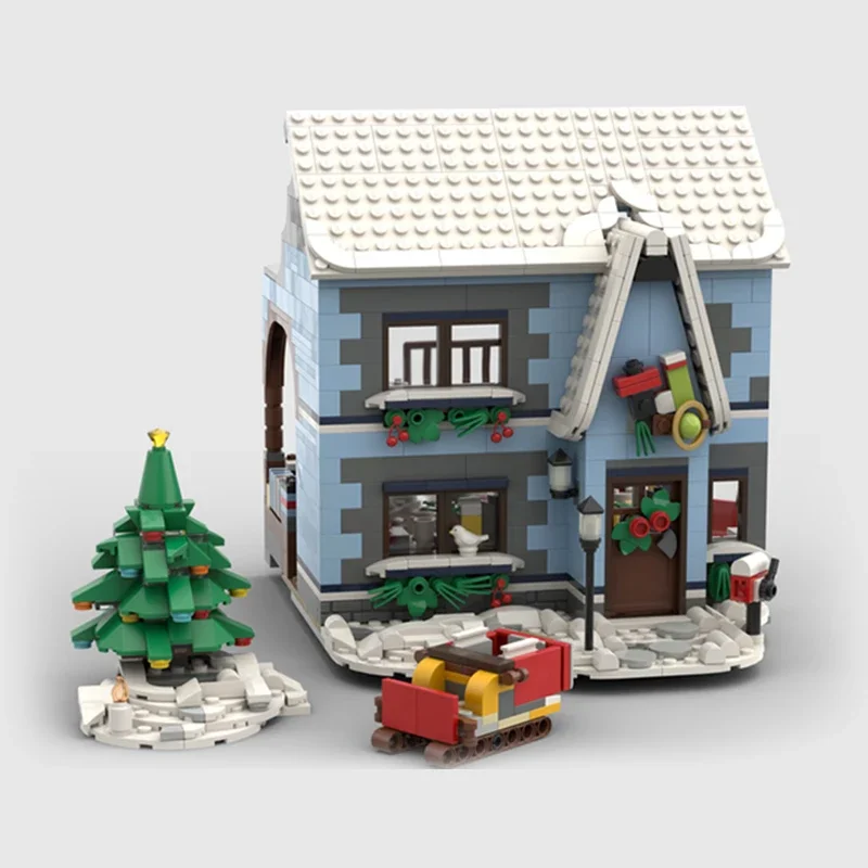 MOC-Blocos De Construção Para Crianças, Modelo Street View, Loja De Brinquedos, Tijolos Técnicos, Montagem DIY, Brinquedos De Construção, Presente De Férias, Livro