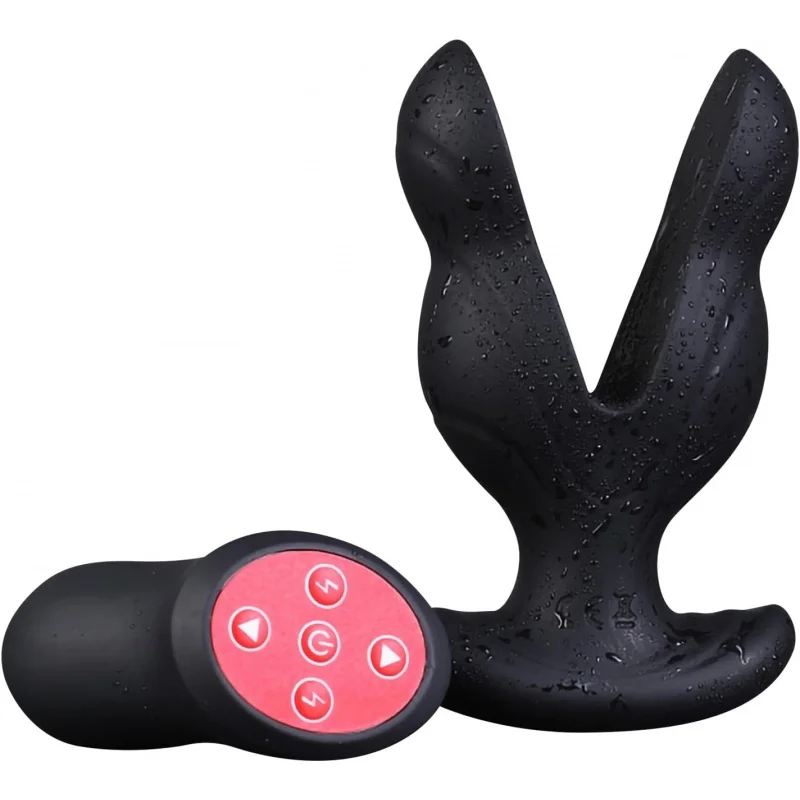 Remote Silicone Prostate Massager, Waterproof Anal Vibrator for Men & Couples, USB Rechargeable Deep Tissue Stimulation Toy