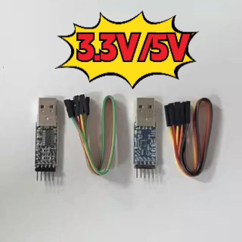 USB to TTL 시리얼 컨버터 모듈 CP2102 CH340 USB to UART 어댑터 (3.3V/5V 전원, 보드 속도 300bps-1Mbps, 가상 COM 포트 지원)