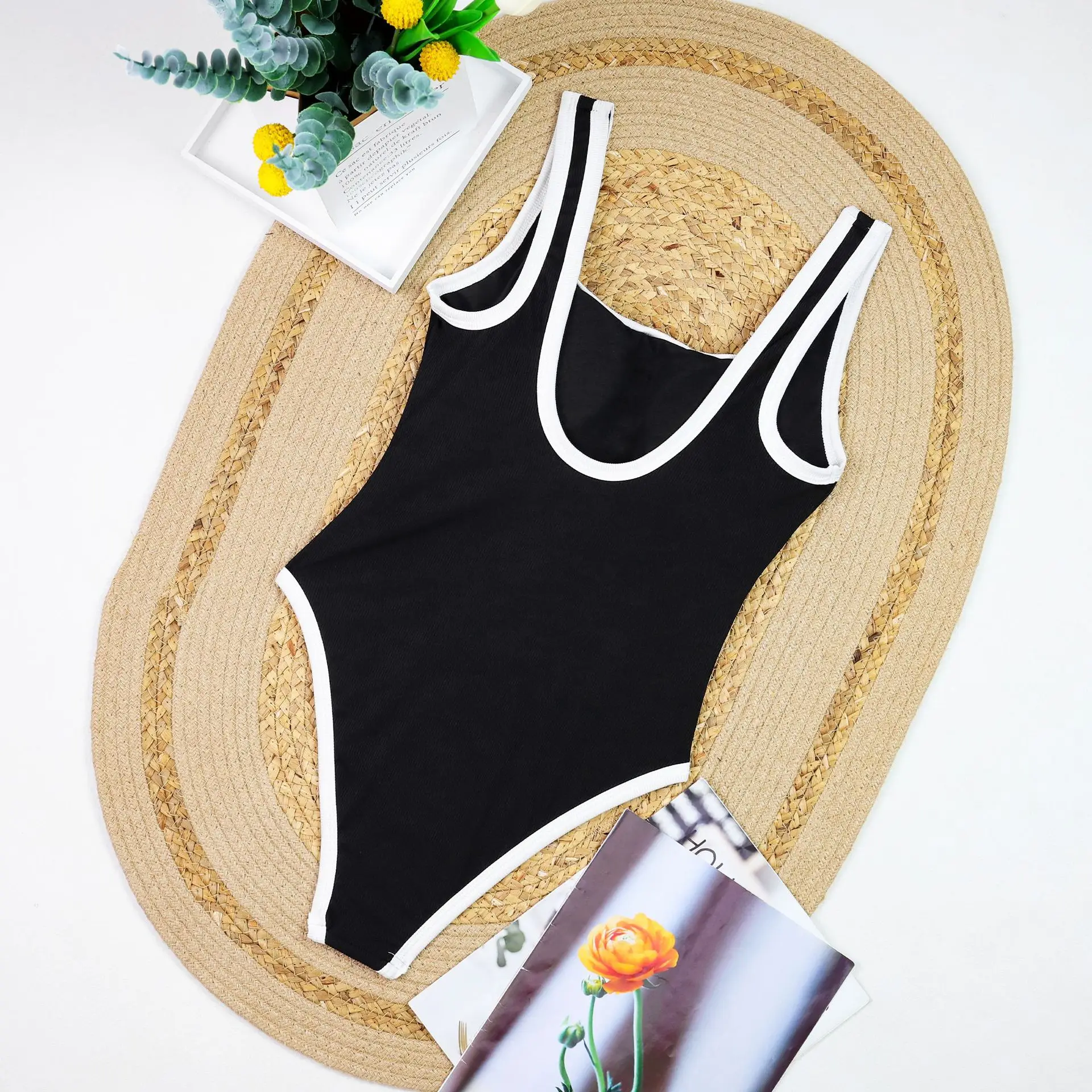 2025 Vintage One Pieceชุดว่ายน้ําRetroชุดว่ายน้ําสตรีชุดว่ายน้ําBandeauชุดว่ายน้ําBeachwearชุดชุดว่ายน้ําหญิง