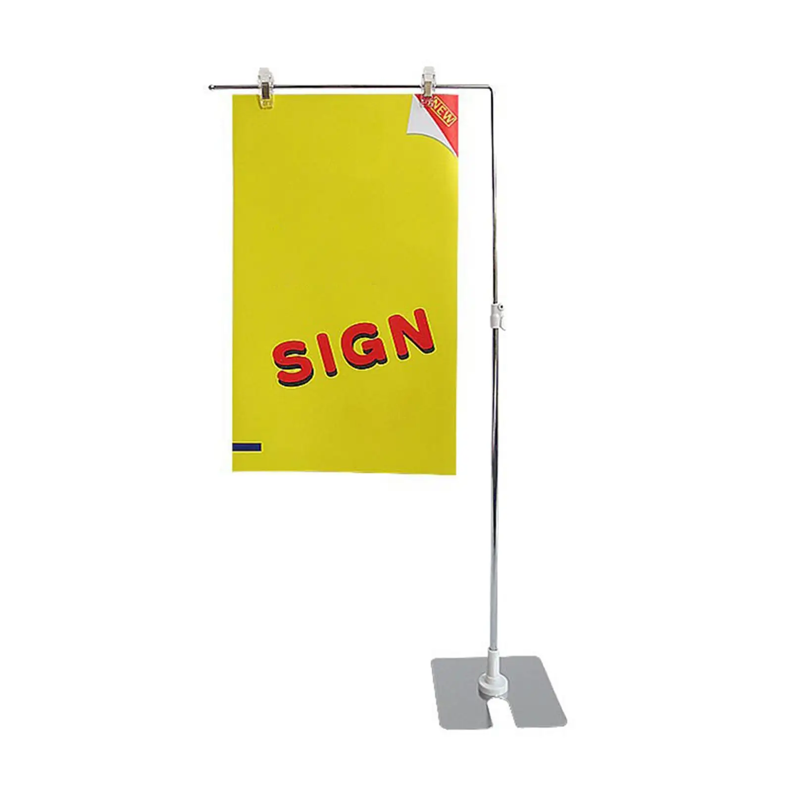 حامل عرض الملصق مع مشابك حامل صور معدني قابل للتعديل