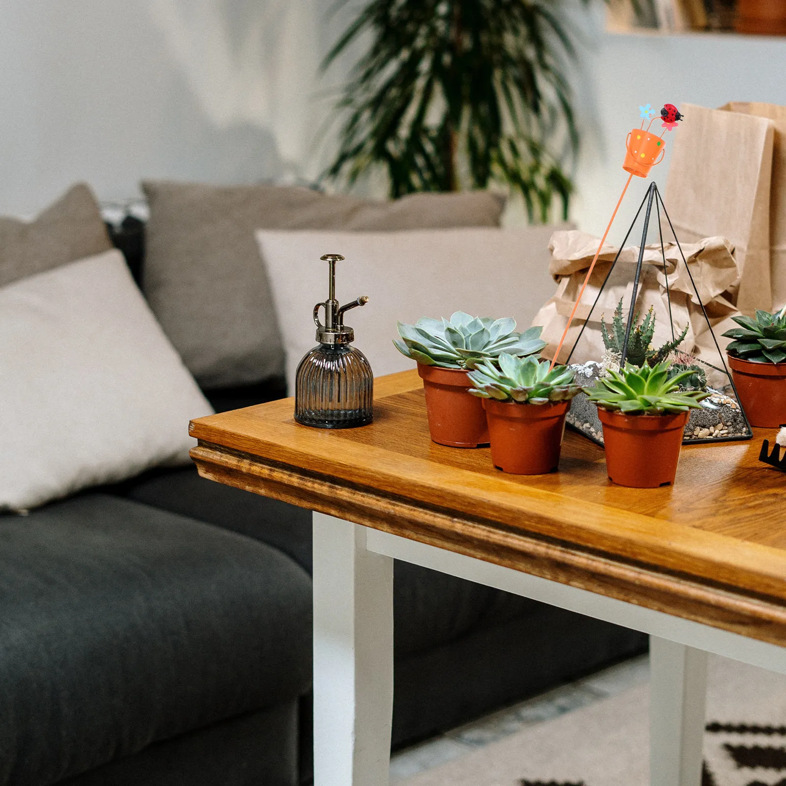 

Набор из 4 креативных декоративных вставок для цветочных горшков в виде суккулентов, украшения для цветочных композиций, декор для кашпо