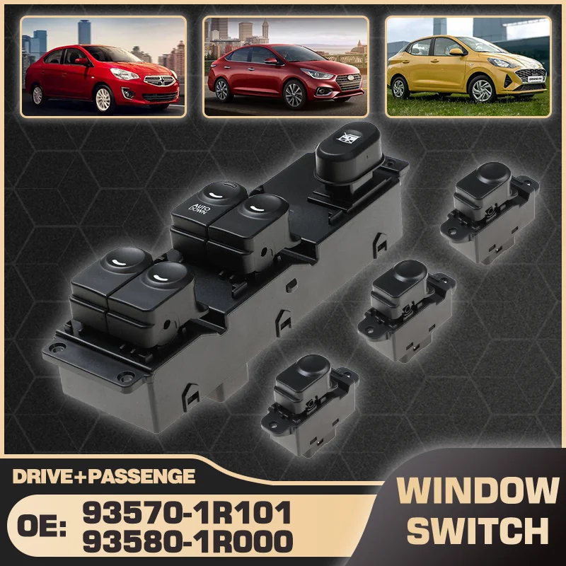 93570-1R101 935800-1R000 For Dodge Attitude Hyundai Accent Excel Grand Avega i25 Solaris Verna 2011-2017 Car Power Window Switch