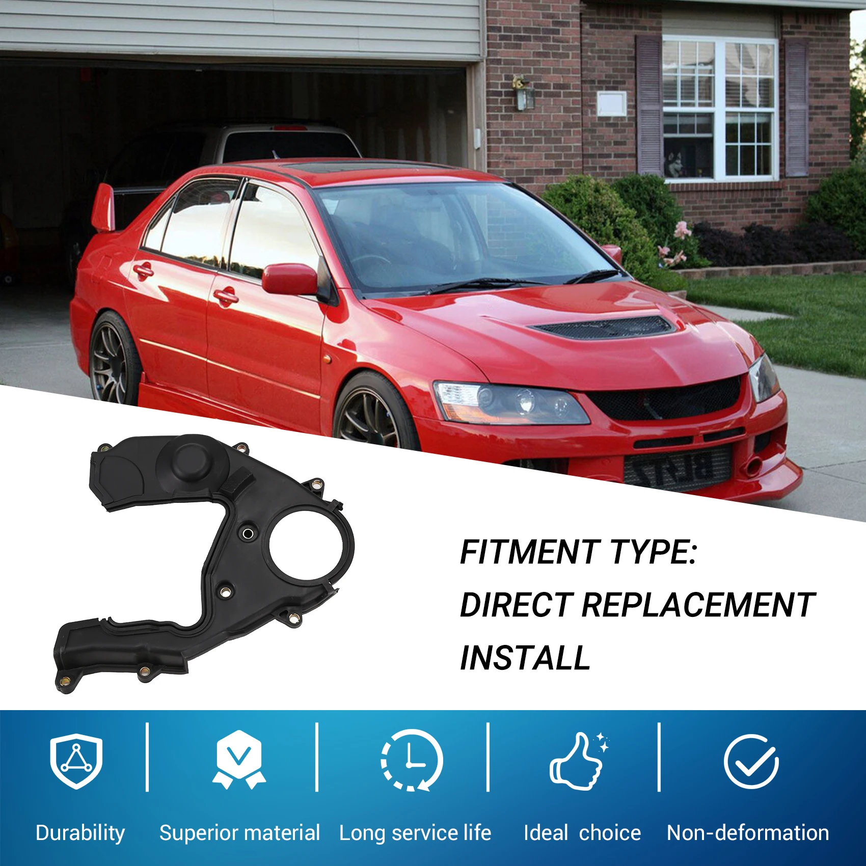 Car Front Lower Timing Belt Cover MD372750 For Mirage Lancer 2001-2007 Timing Belt Accessories
