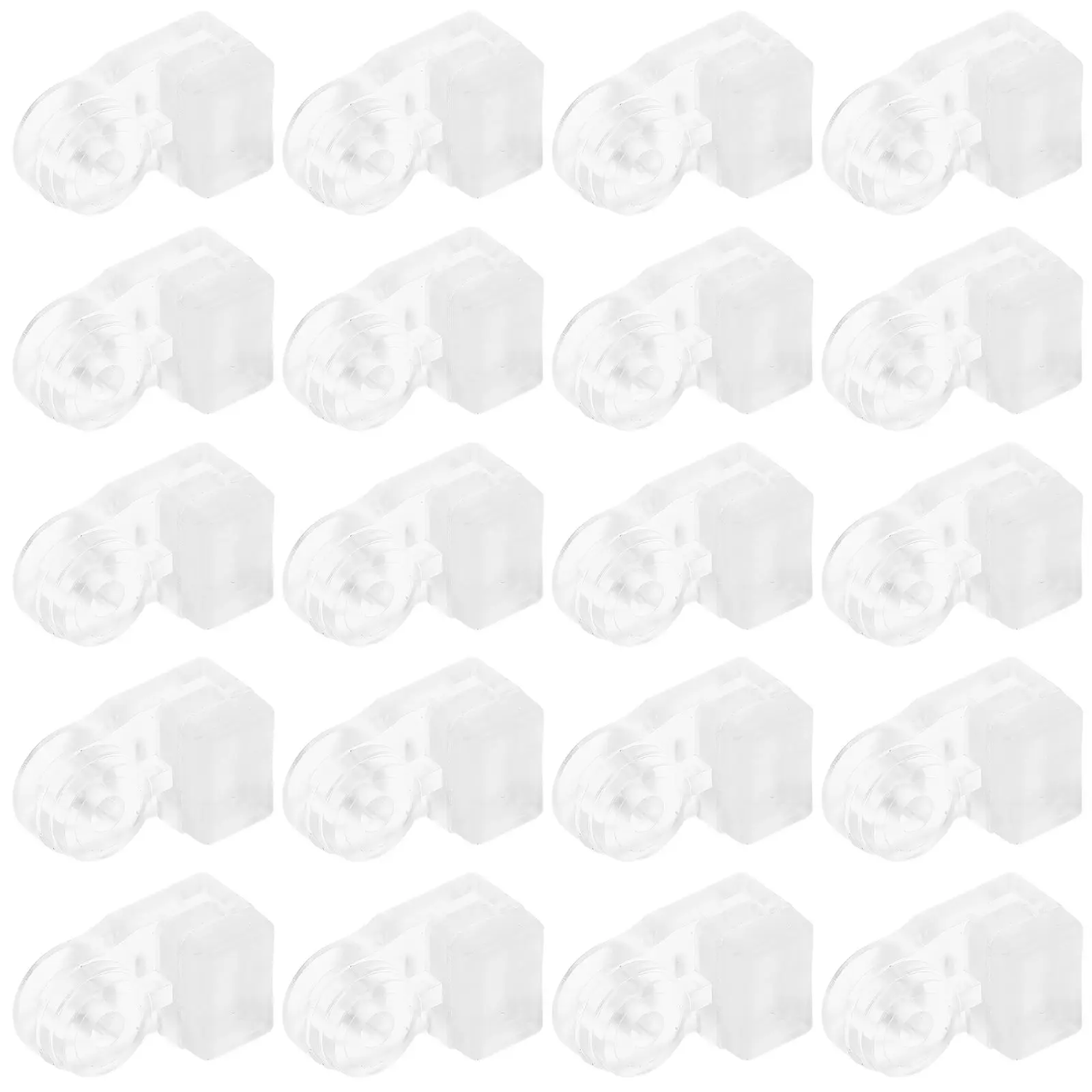 

20 Pcs Clamps Wardrobe Connector Bracket Mirror Cabinet Fixing Hardware Drawer Plastic Mount Display Furniture