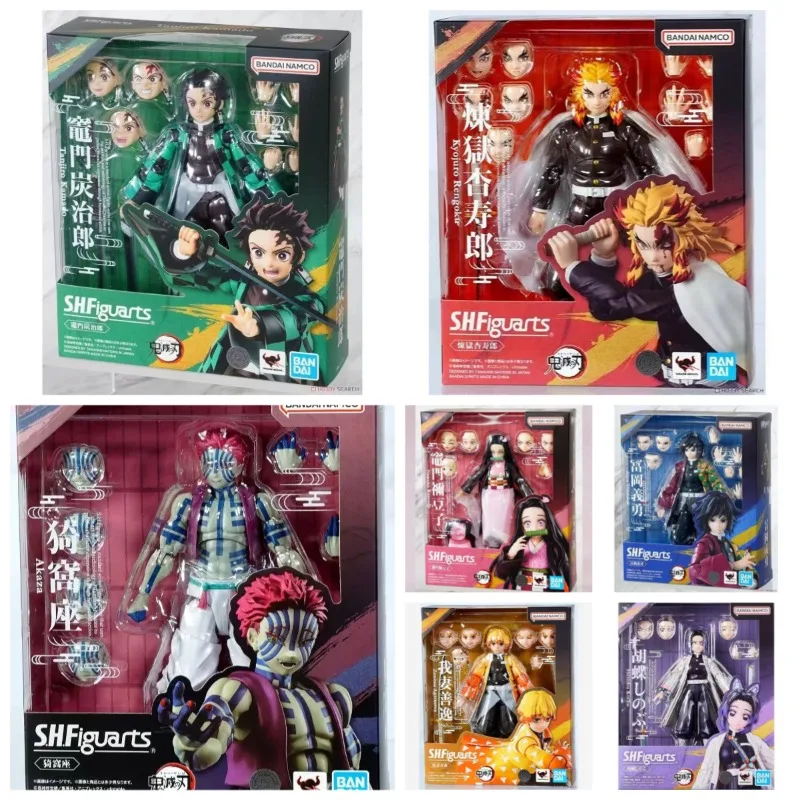 

Bandai SHF Demon Slayer Kamado Tanjiro Nezuko Giyu Tomioka Kiyoharu Gyudouza Sanjiro Koushoku Articulated Figure Collectible Toy