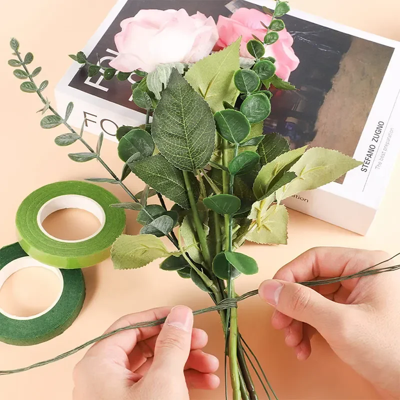 100Pcs Floral Wire High Quality Paper Covered Iron Wire Florist Stems Picks For DIY Crafts Making Flower Arrangement Supplies