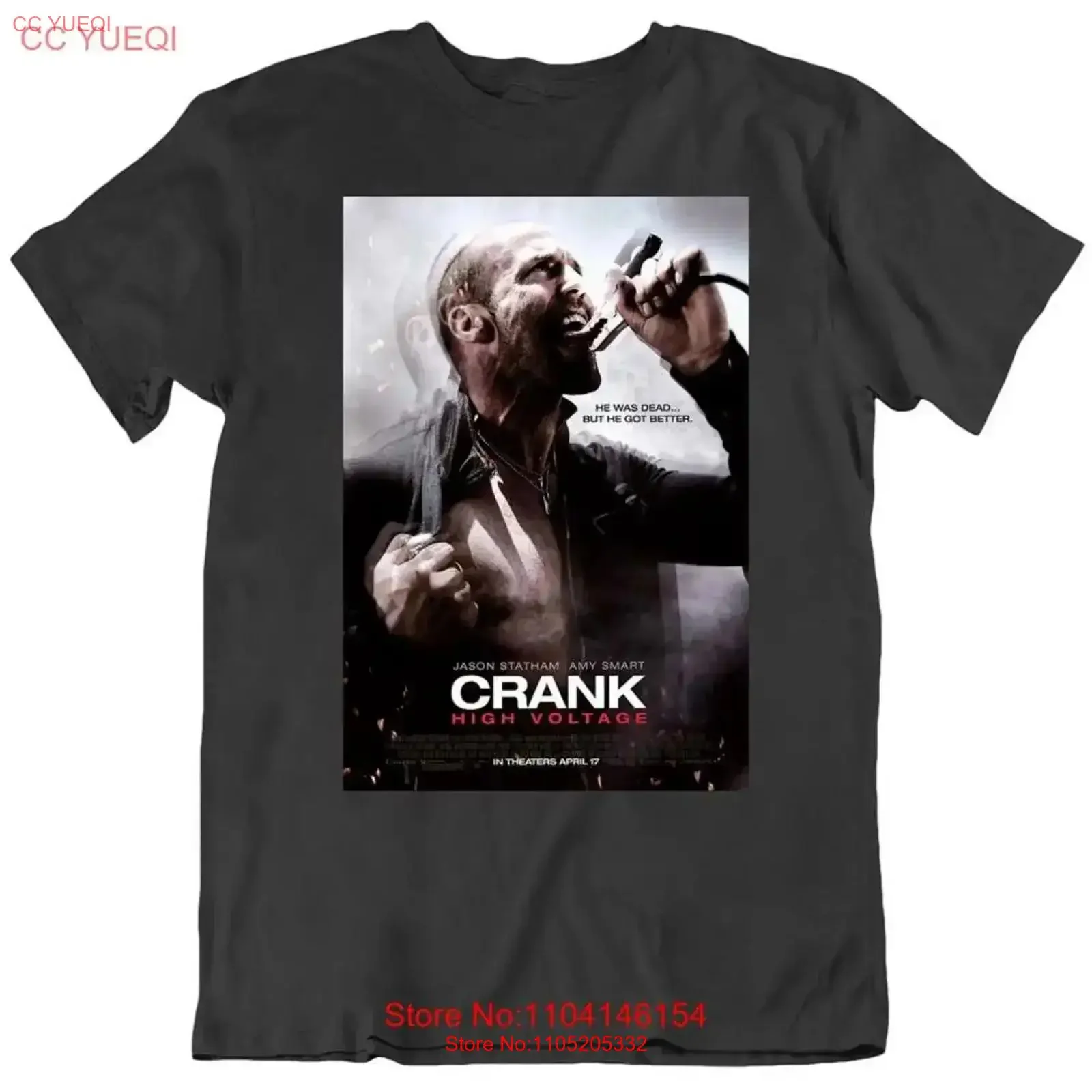 Crank High Voltage Movie Poster Fan T Shirt vintage Washed Stretched graphic Stylish designer clothes Comfortable streetwear