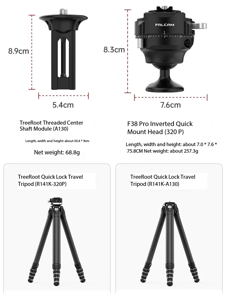  FALCAM TreeRoot Professional Video Camera Tripod With Head Outdoor Photography Travel Tripod For Canon Nikon Sony DSLR Cameras