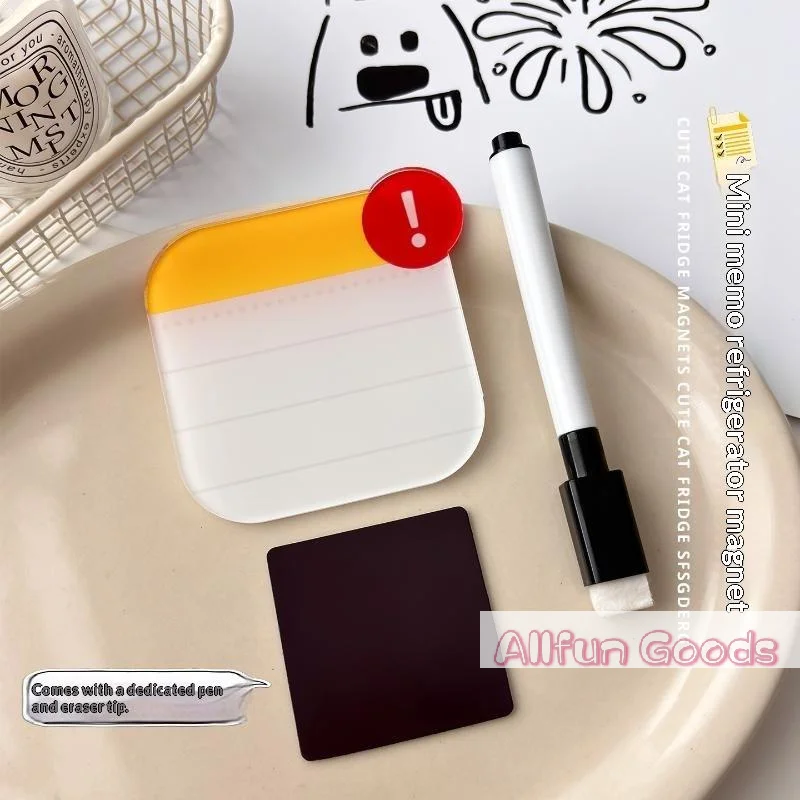 [TG835]Creative Exclamation Mark Up Refrigerator Message Magnet Reusable Acrylic Memo Board Kitchen Home Decor Fridge Magnet