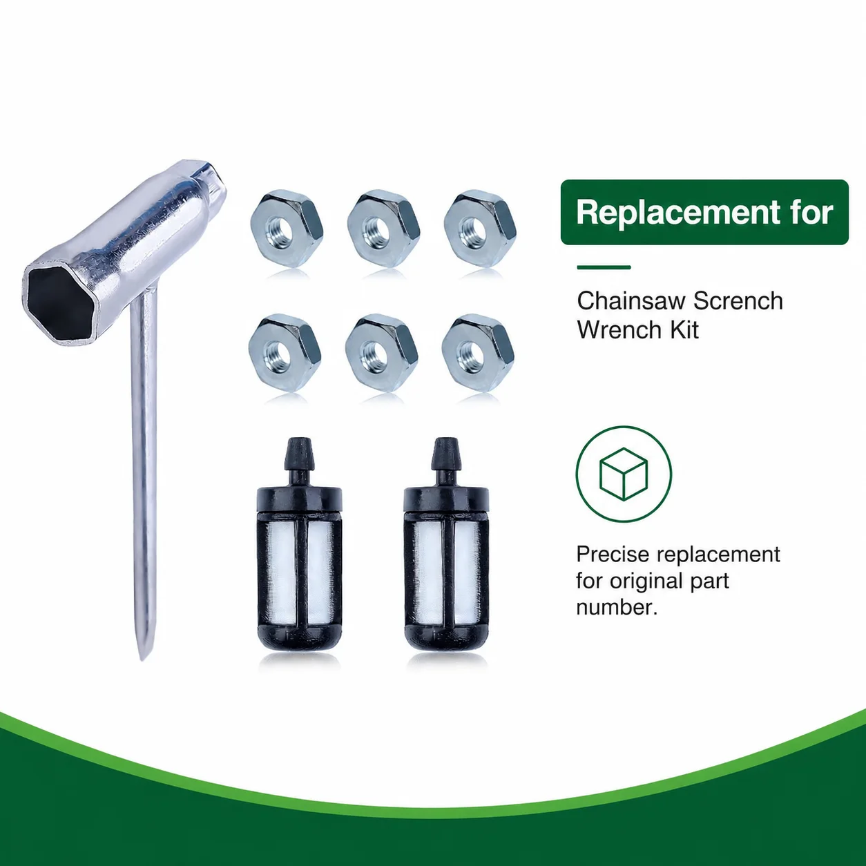 13mm 19mm Chainsaw Scrench Wrench Kit with Bar Nuts Fuel Filter for Stihl MS360 MS640 036 038 046 048 017 018 019 020 021 MS270