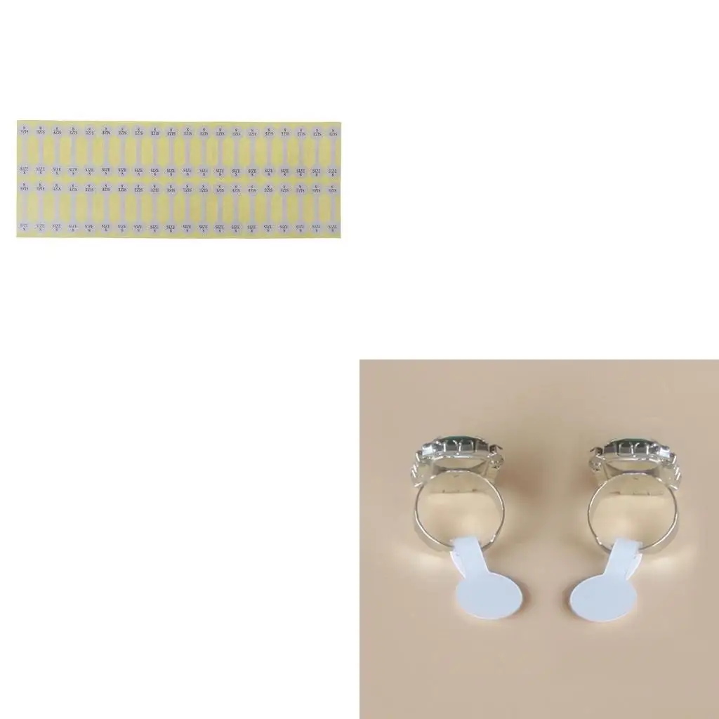 

100 Pieces Jewelry Price Label Self-adhesive Short Dumbbell Ring Barbell Identification Rectangular Label Stickers