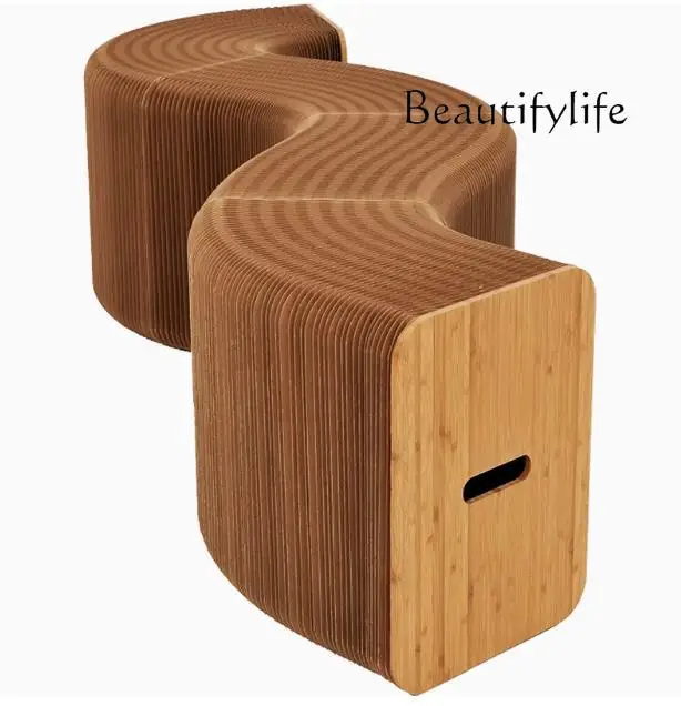 Shoe changing stool telescopic folding bench can be stacked creative multi-functional home low stool home