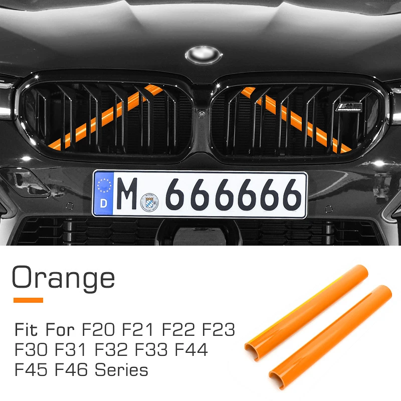 2Pcs Sport Aufkleber Auto Kühlergrill Nase Trim Lufteinlass Bar Streifen Vent Für BMW F20 F21 F22 F23 F30 f31 F32 F33 1 2 3 4 Serie – Detail 1