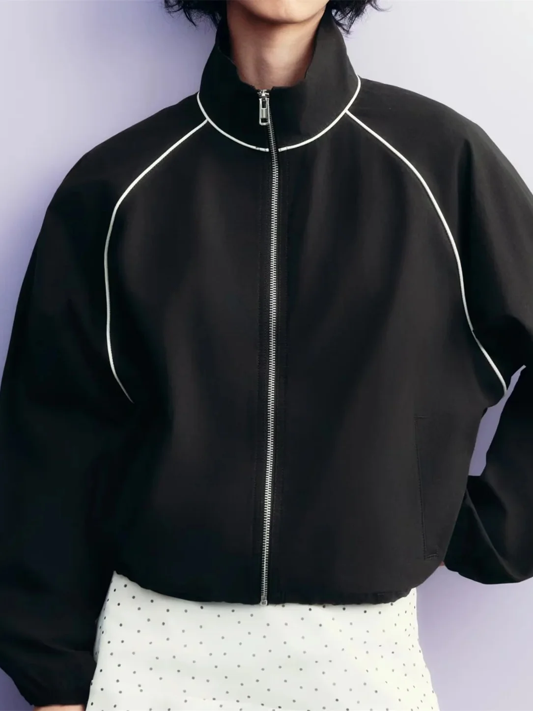 Casual Sle Feminino Longo Sve Gola Nylon Puffy Jaet Zipper Outerwear Outono Nova Chegada Ele Faion Senhoras...