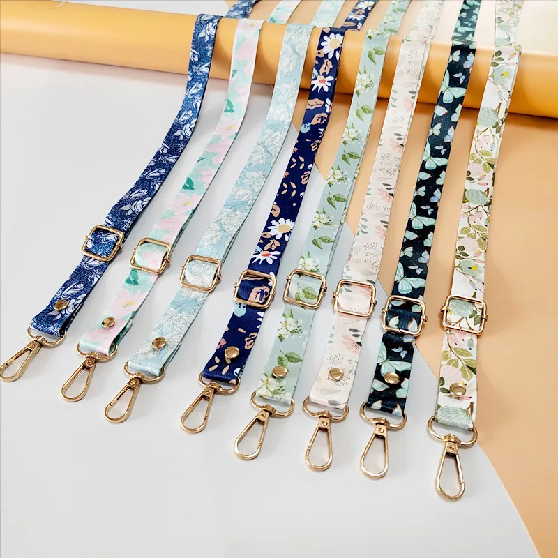 Mobile Phone Straps New Printed Webbing Crossbody Rope Camera Phone Lanyard Women's Bag Crossbody Lanyard