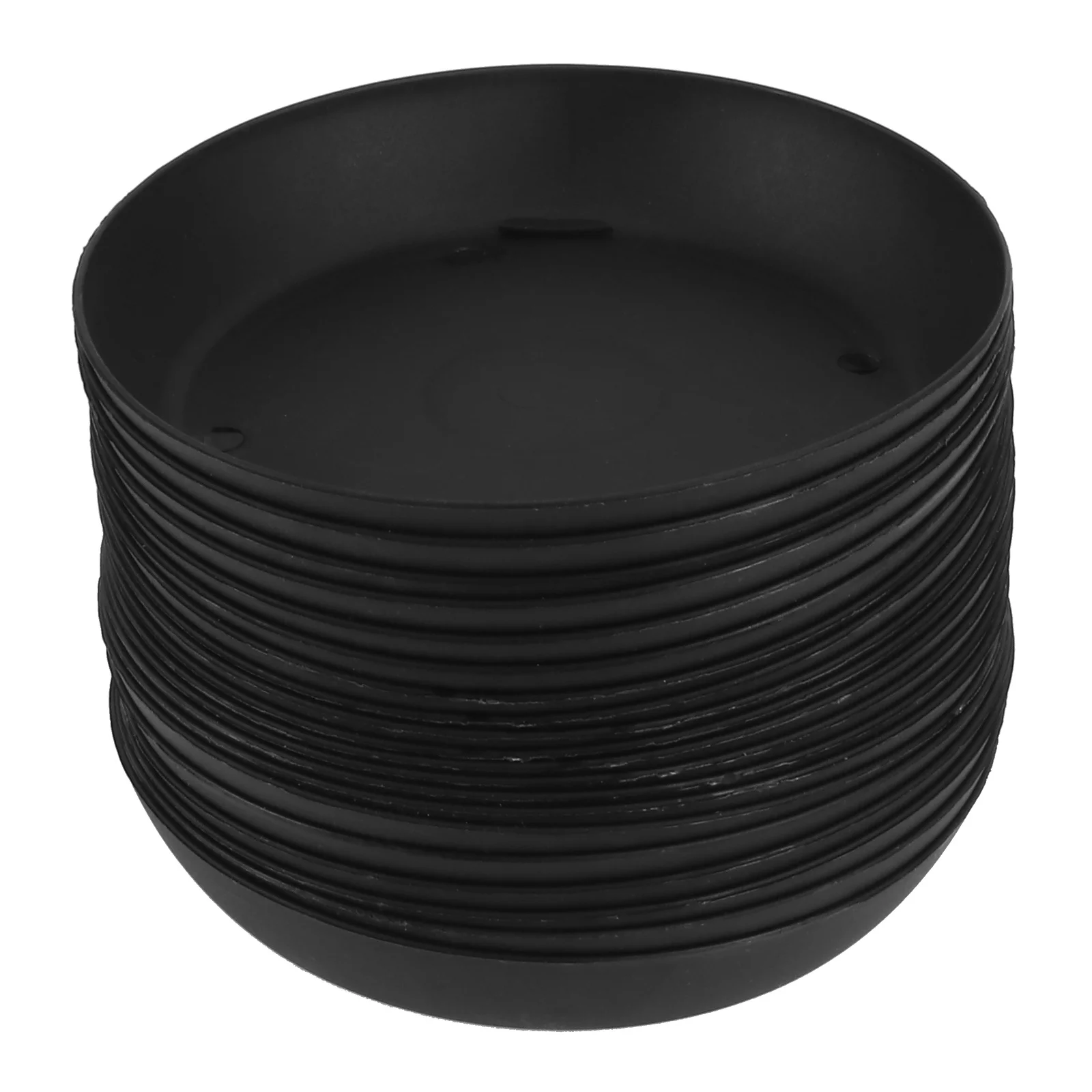 

20Pcs Flowerpot Chassis Tray Black High Density Plastic Saucer for Potted Plants Bonsai Garden Spill Proof Design