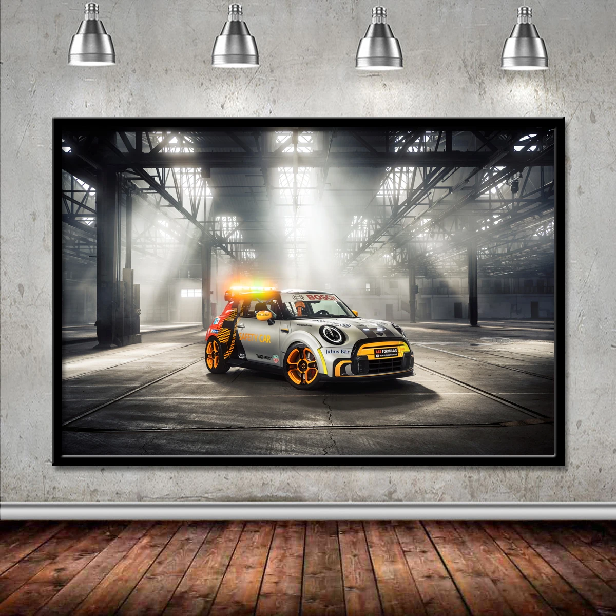 Supercar Posters Mini Electric Pacesetter Sport Car Wallpaper 4K Prints Wall Art Canvas Paintings for Home Living Room Decor