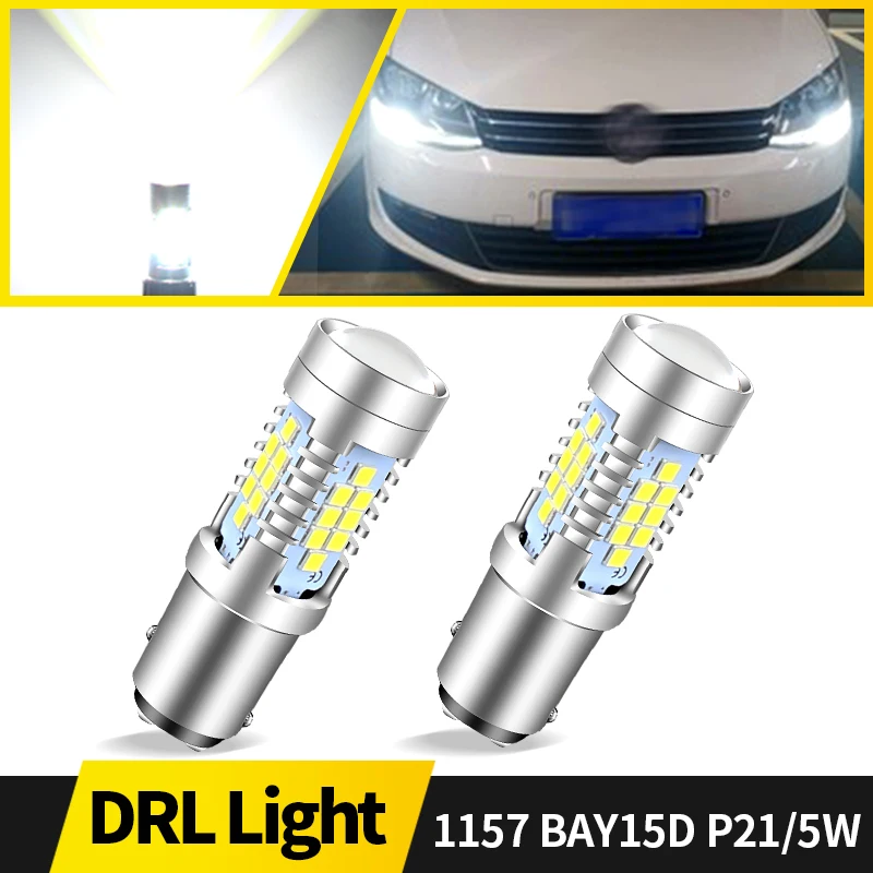 2X 1157 BAY15D P21W/5W 7528 12499 LED-Lampen Superhelle Autolichter Weiße Bremslichter Nebelscheinwerfer Rückfahrscheinwerfer DRL Zubehör