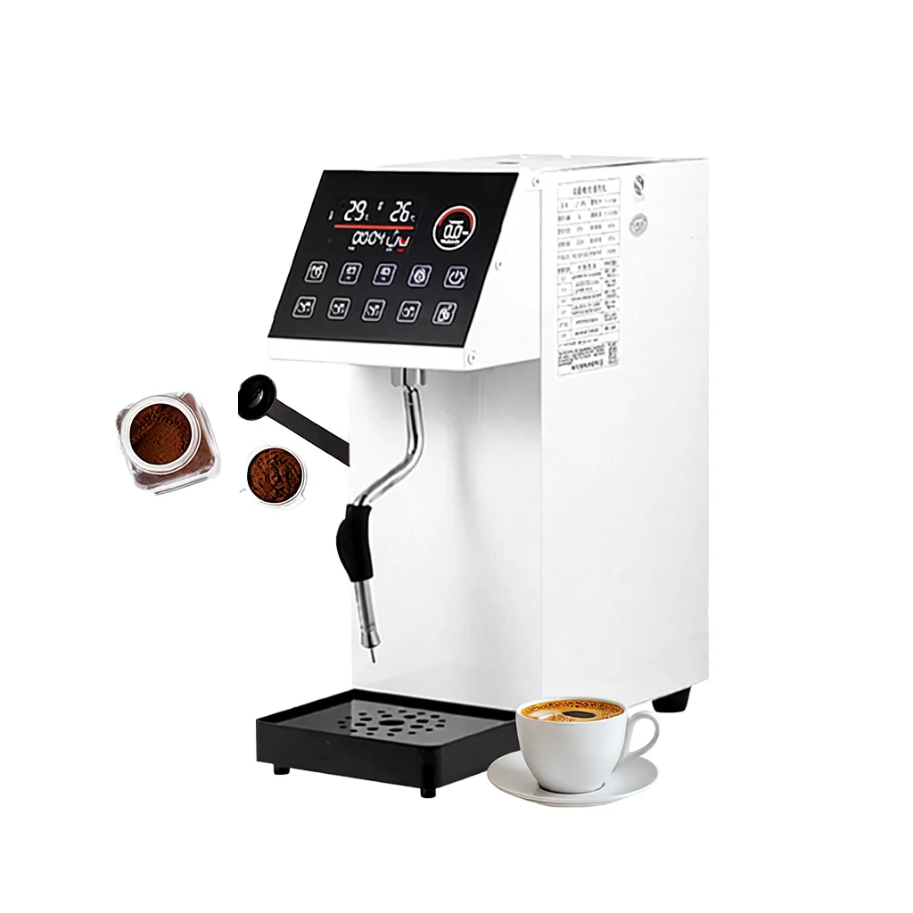 Electric Single Head Steam Bubble Milk Machine 220v Touchscreen Commercial 6L Automatic Milk Steamer Stainless Steel Milk Foam