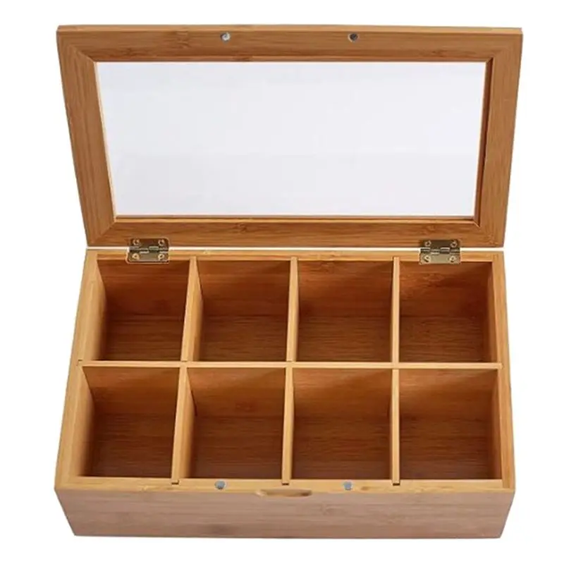 AEE6-Wooden Tea Bag Storage Box Tea Bag Organizer Tea Bag Box Tea Bag Holder Container Tea Box Stand Display
