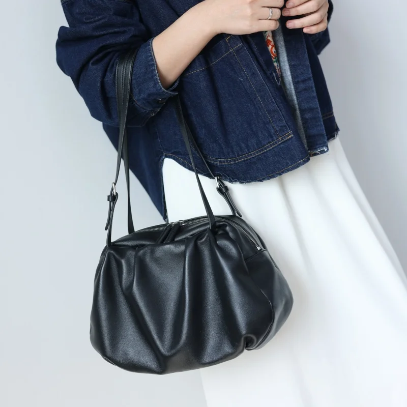 Women Luxury Genuine Leather Handbag Soft Elegant Single Shoulder Bags Suitable For Daily Usage