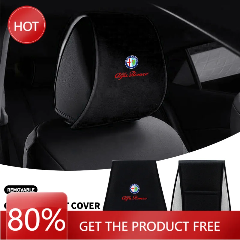 Hub Caps Car Seat Backrest Headrest Cover Pillow Towel For Alfa Romeo Giulia Stelvio Giulietta 156 159 147 Mito Tonale Brera Dis