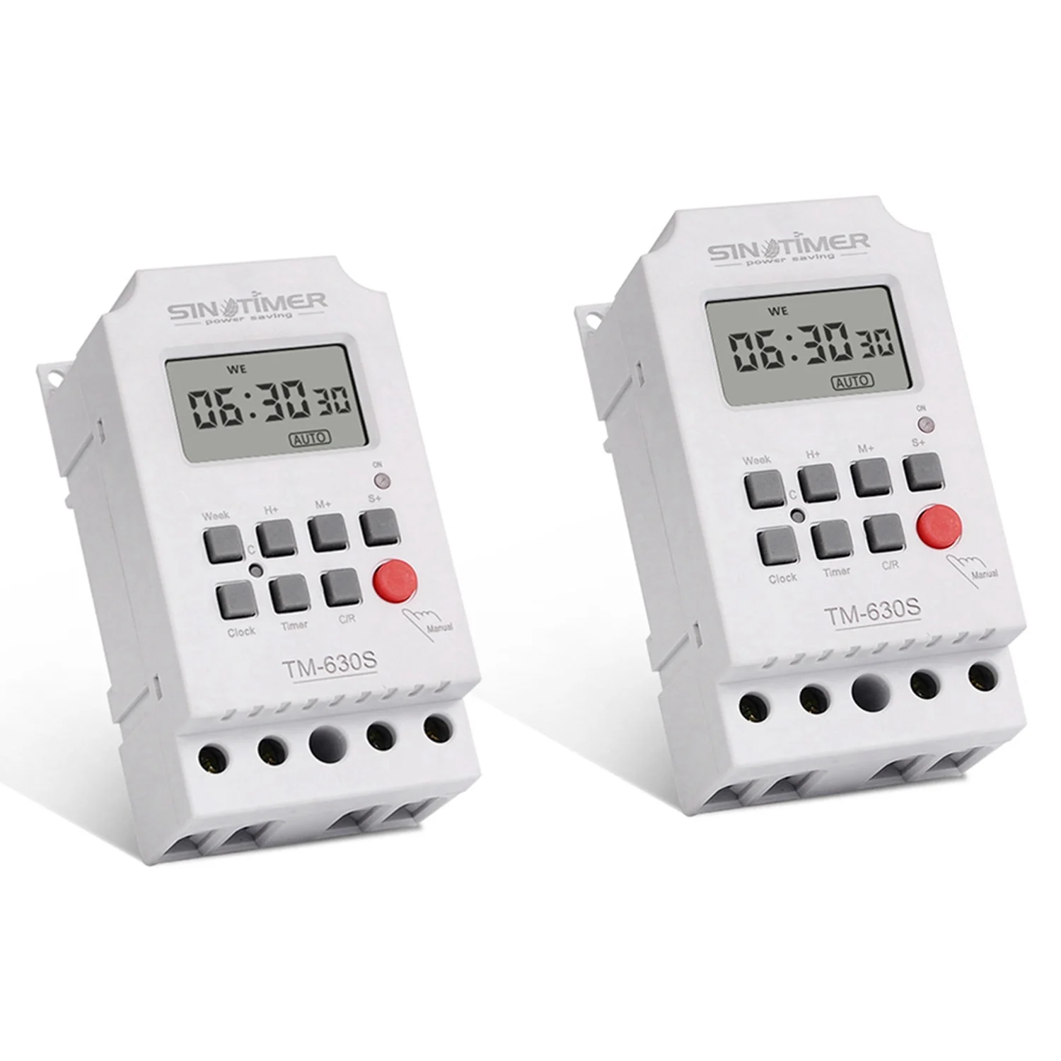 A003 Sinotimer 2 Pcs Seconds Control Timer Switch Large Screen Digital Display Hot Pin Voltage Output Time Controller, Tm630s-4