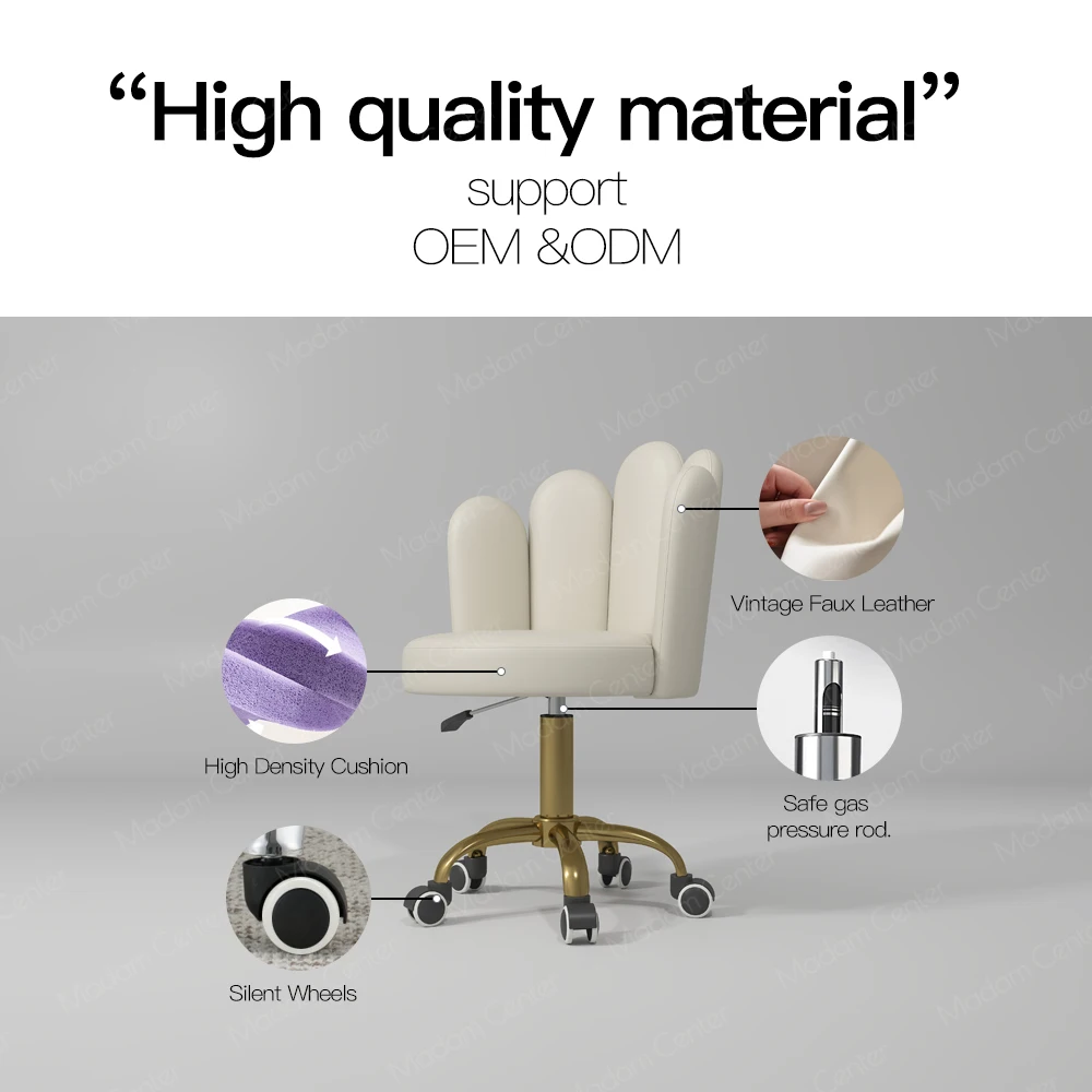 Madamcenter Rolling Wobble Saddle Salon Chair Hair Stylist Lash Pedicure Manicure Barber Chair Beauty Stool
