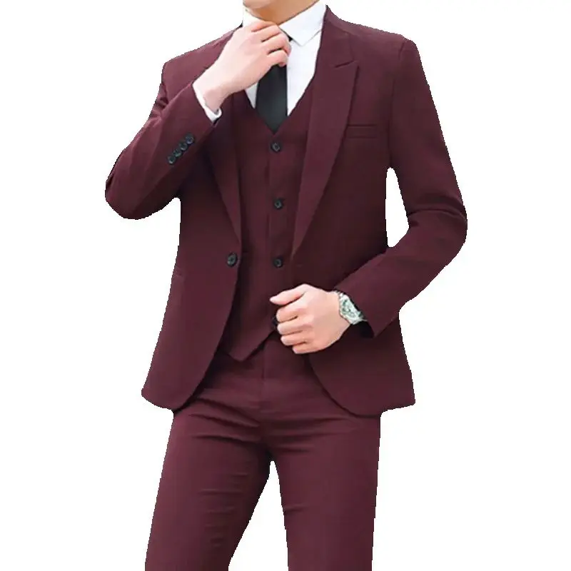 

Classic 3 Piece Wedding Suits for Men Casual Blazer Sets Jacket Pants Vest Fashion Boutique Business Slim Dress Wedding Tuxedo
