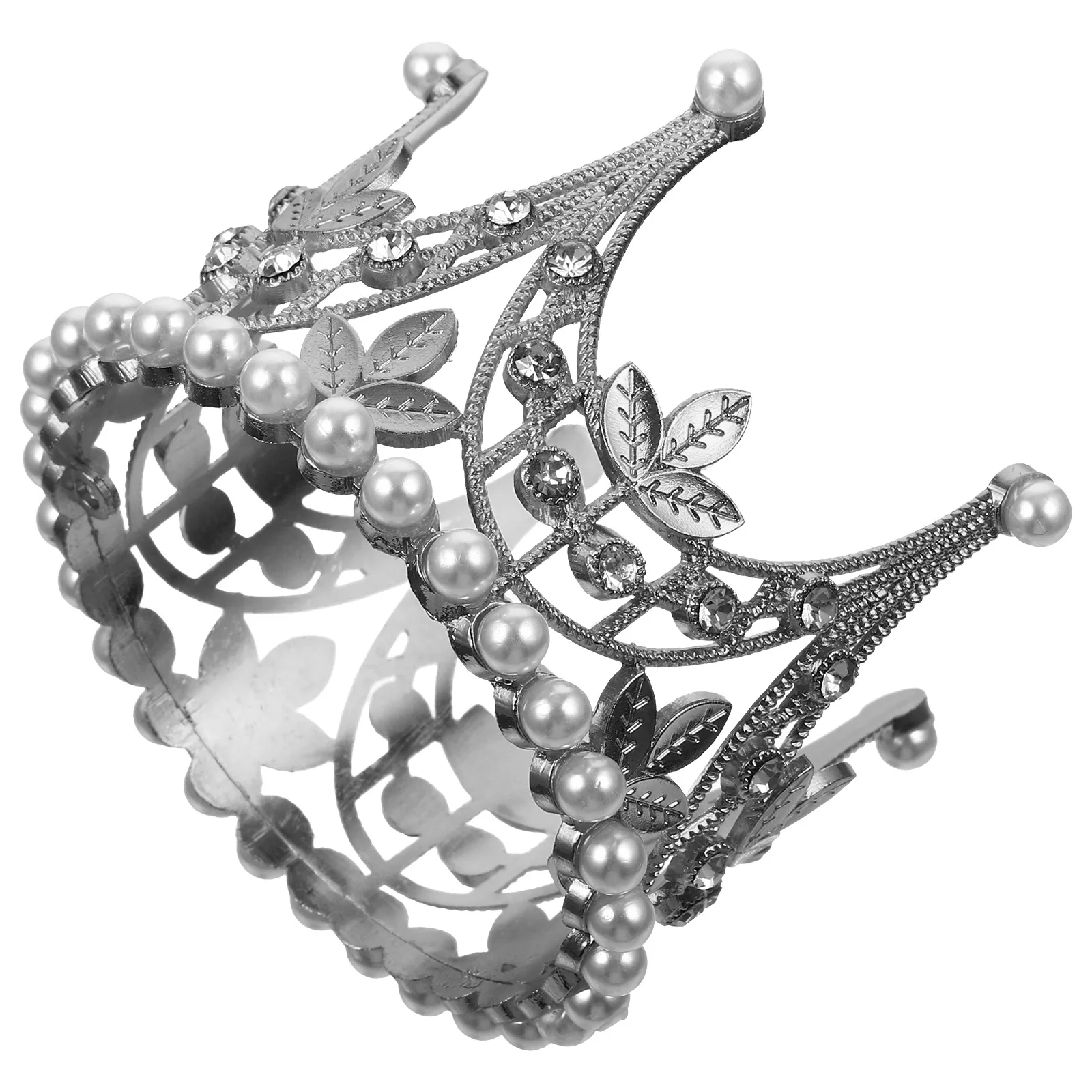

Wedding Decor Crown Decoration Ornament Topper Cake Dessert Toppers Tiara for Silver Birthday Decorations Table
