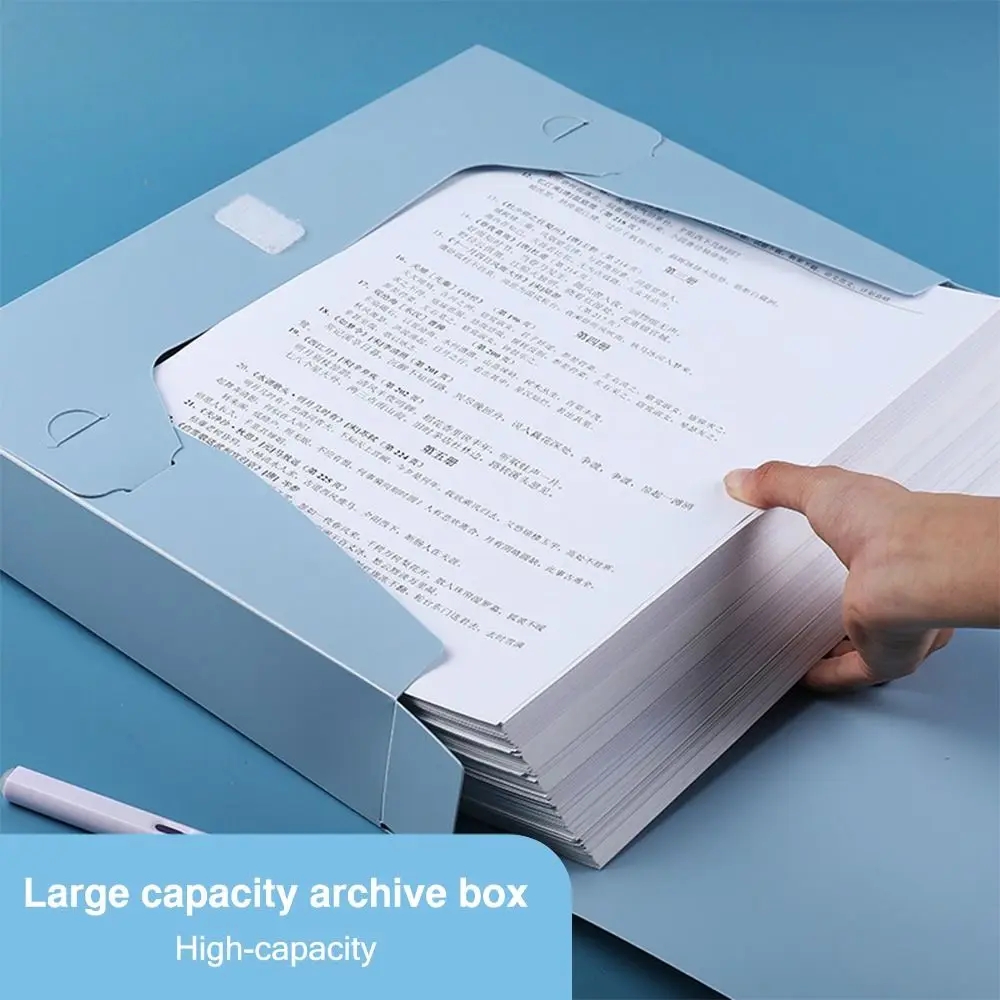 Creative Thickened A4 File Folder Large Capacity Multifunctional Archive Box Morandi/Retro Color Document Bag School Office