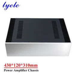430*120*310mm All-aluminum Power Amplifier Chassis with Heat Sinks on Both Sides Diy Audio Amplifier Case Shell