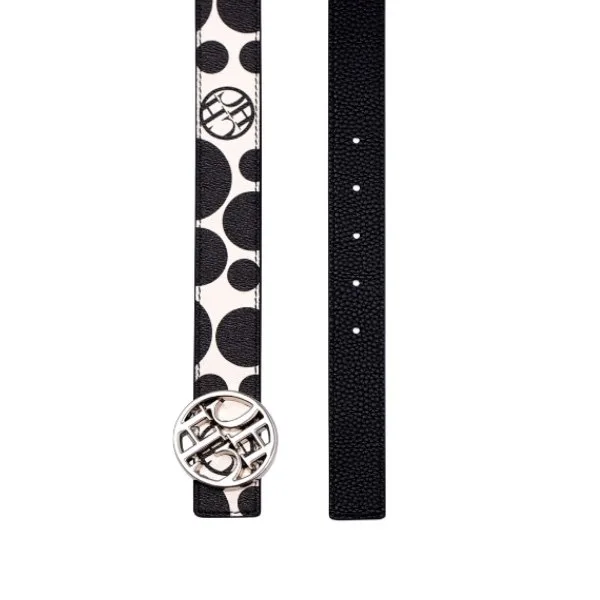 

Women's Reversible Belt Polka Dot Letter Print Genuine Leather Waistband Double Sided Fashion Versatile Strap Hot Sale