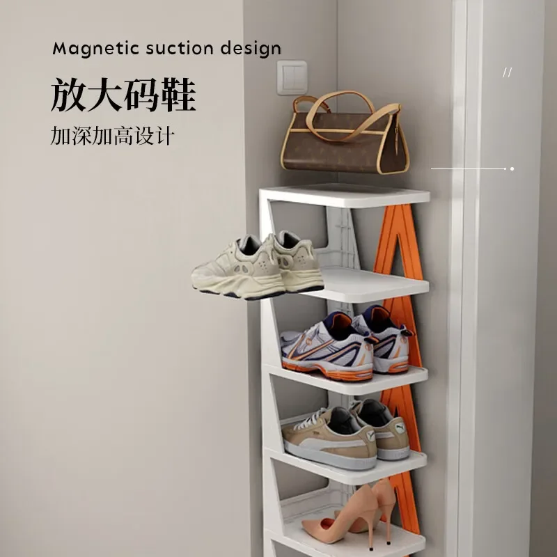 Escada sapato rack casa porta passo escada combinação multi-camada colocar nas escadas simples sapatos armazenamento artefato armário