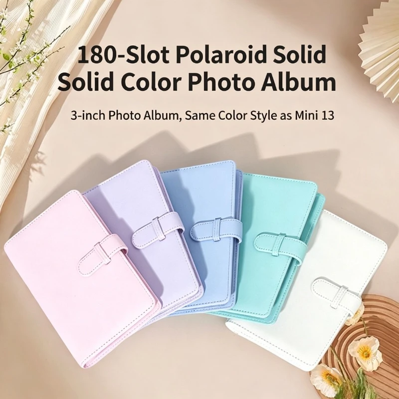 1/2/3pcs Photo Album Film Camera 108 Pockets 3 Inch Photo Paper for Kpop Idol PU Leather Storage Case Stamp Collection Books