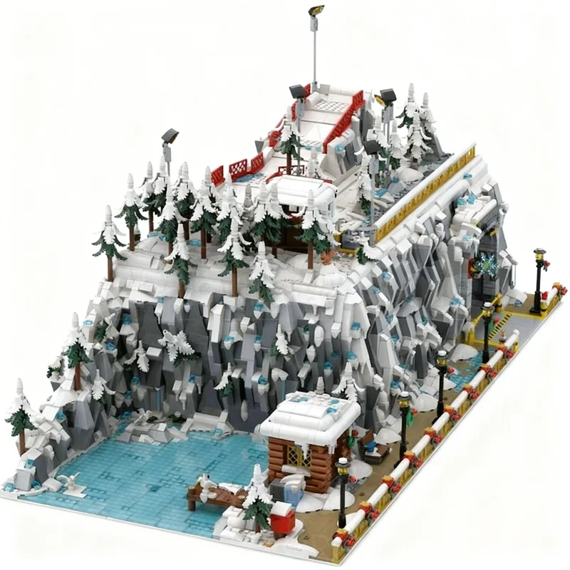 5412pcs MOC Winter Bay Seasonal Christmas Model Building Blocks Construction Kit Assembly Collector Display Creative Toy Gift